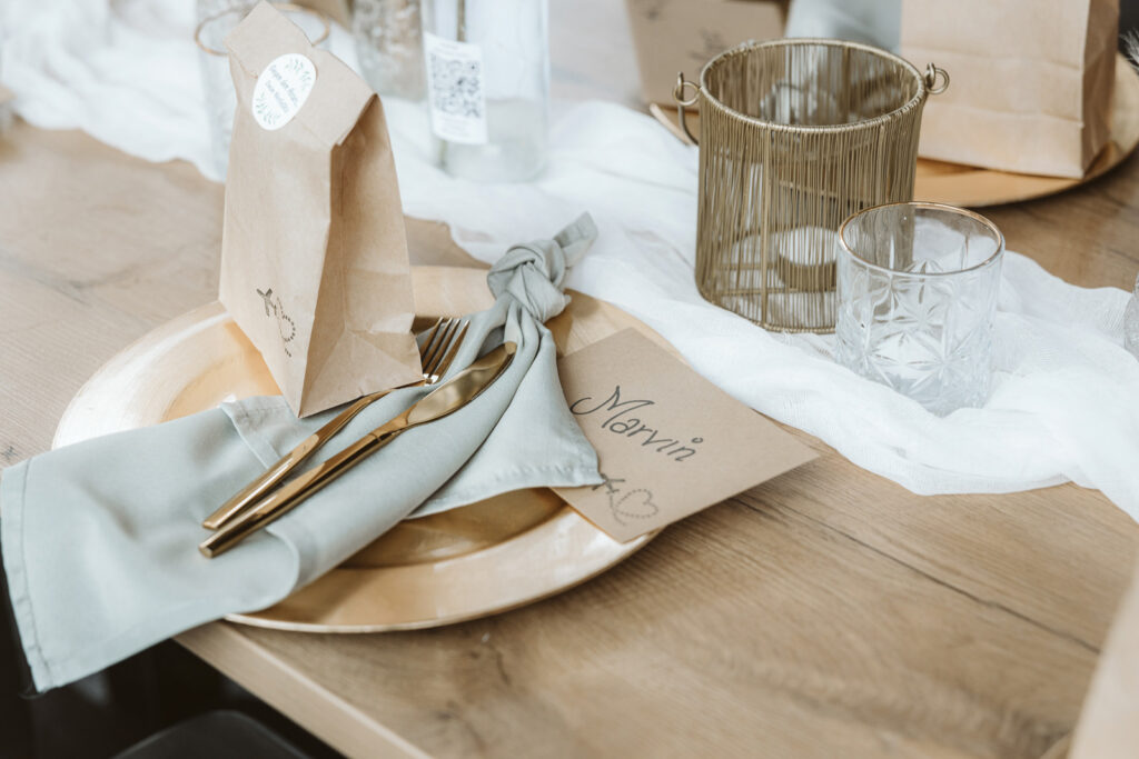 Detailaufnahme der Tischdekoration