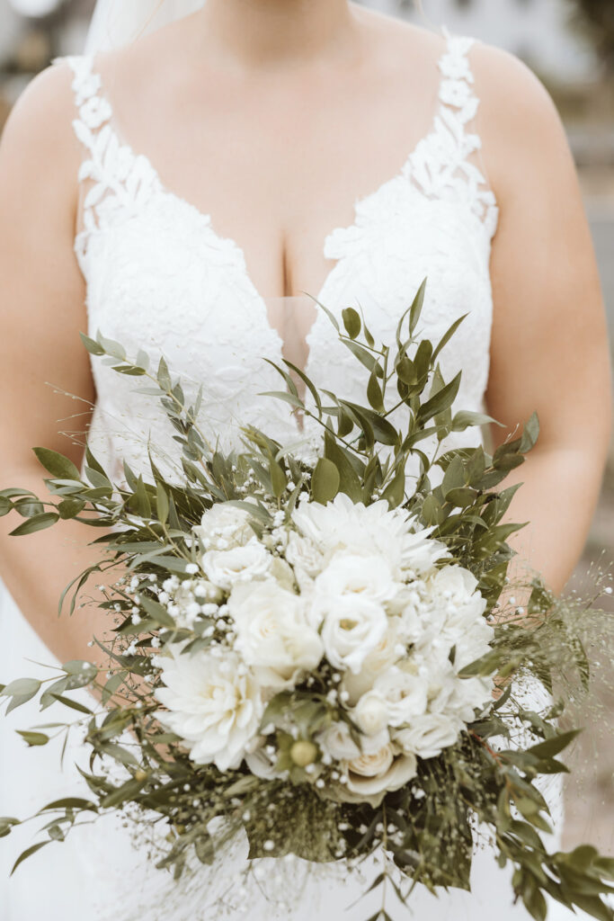 Detailaufnahme des Hochzeitsstrauß in DInslaken