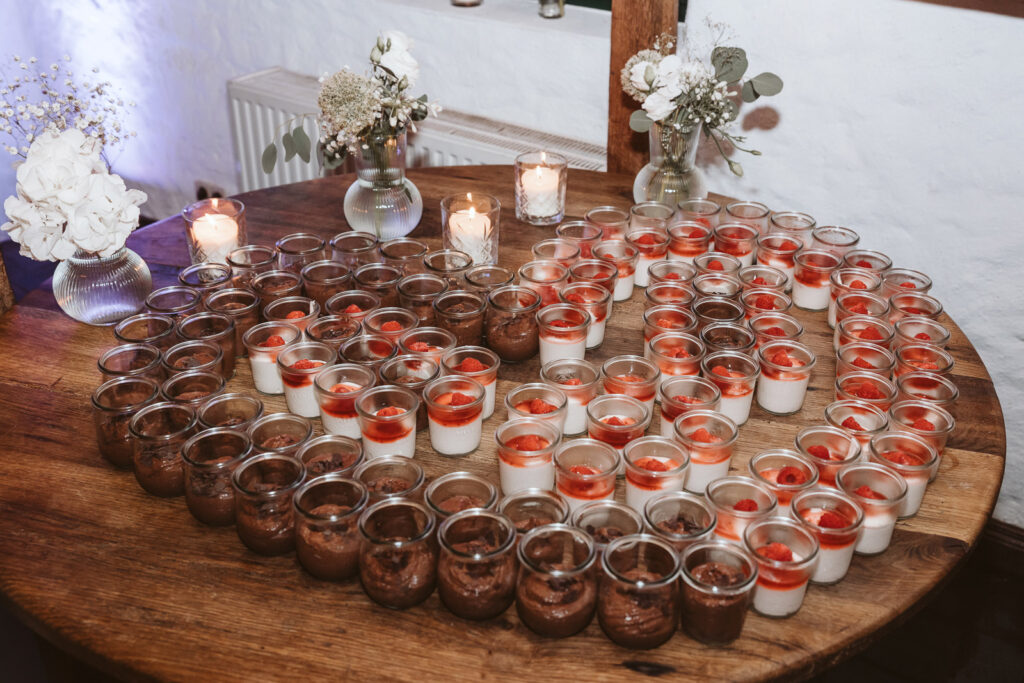 Dessert bei einer Hochzeit im Baerlaghof in Issum